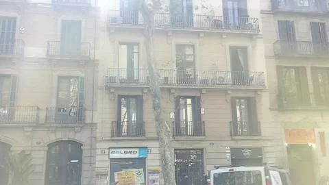 Barcelona Streets in Spring 4 Video stock 181048784