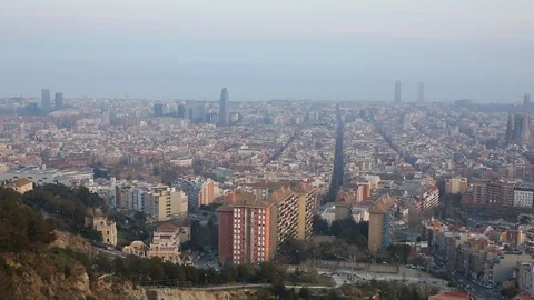 Barcelona sunset  Stock Footage 108382579