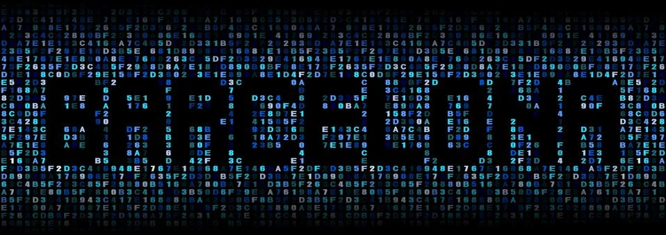 Barcelona text on hex code illustration Stock Illustration