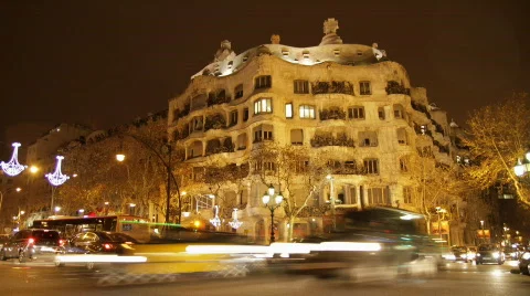 Barcelona Time laspe Video stock 595082