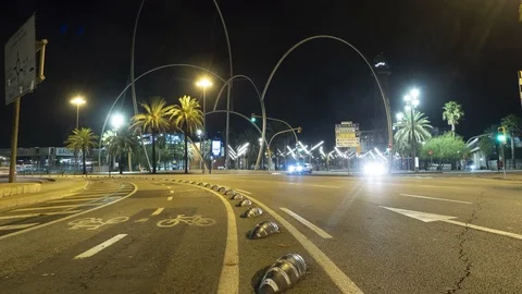 Barcelona traffic time-lapse( Plaça de les Drassanes ) Vidéo 98320023