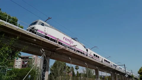 Barcelona Train Stock Footage 133382685