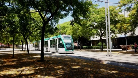 Barcelona TRAM Stock Footage 133382664