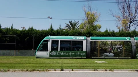 Barcelona TRAM new 4 Stock Footage 133381677