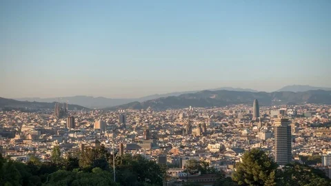 Barcelona. View of the city Stock Footage 74121196