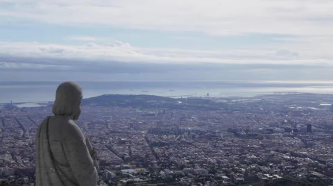 Barcelona view Video stock 50282582