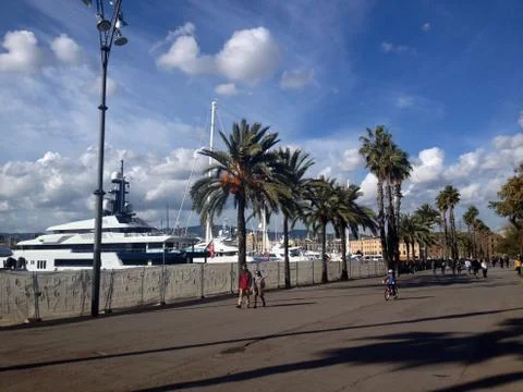 Barcelona's Promenade Stock Photos