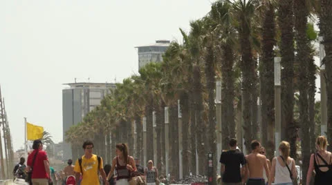 Barcelona's seafront, Video stock 25329165