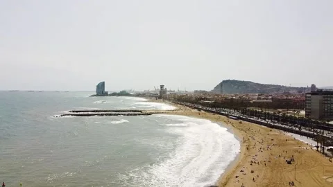 Barceloneta Beach Stock Footage 189212995
