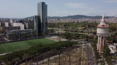Barceloneta Park Stock Footage 189213498