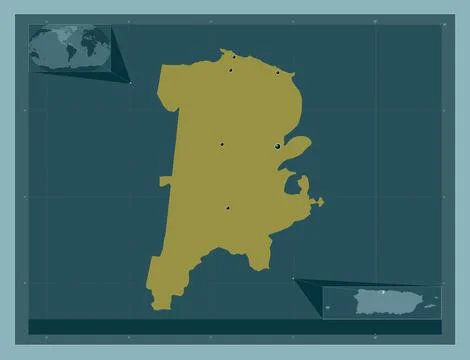 Barceloneta, Puerto Rico. Solid. Major cities Ilustração Stock