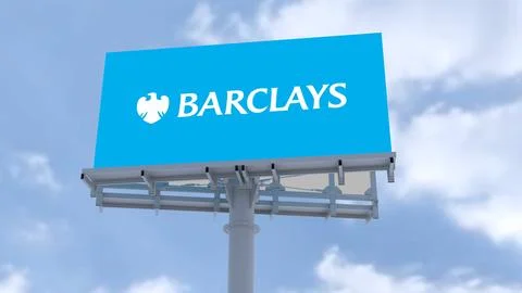 Barclays Dynamic Skyline Billboard: Elevating Brand Recognition and Market .. Stock-Fotos