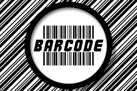 Barcode Abstract Art Circle Shape Stock Illustration