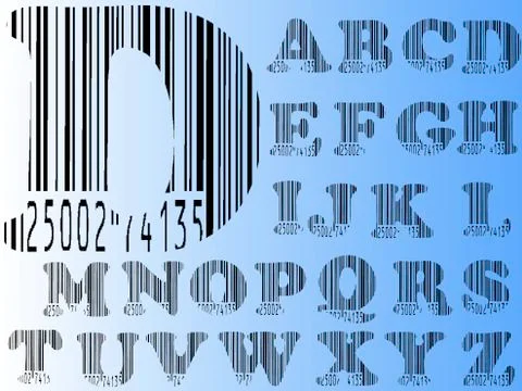 Barcode Alphabet Stock Illustration