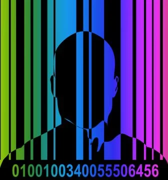 Barcode And Man Stock Illustration