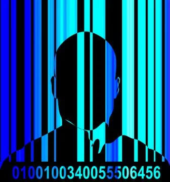 Barcode And Man Stock Illustration