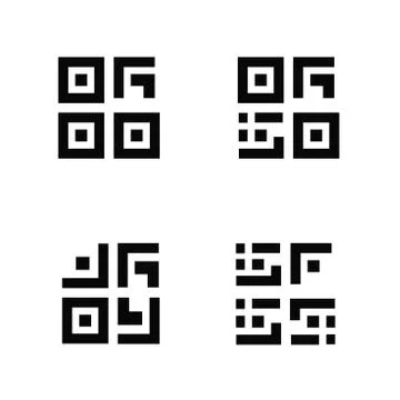 Barcode and QR Code Design Stock Illustration