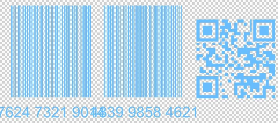 Barcode and qr code set, transparent PNG design element Ilustración de archivo