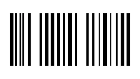 Barcode animation on white background Vidéo 306142393