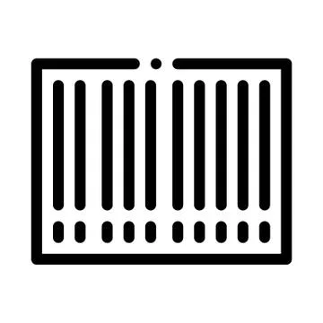 Barcode Bar Code Icon Vector Outline Illustration Stock-Illustration