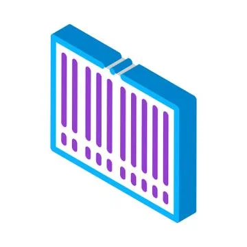 Barcode Bar Code isometric icon vector illustration Illustrazione stock