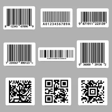 Barcode bar code templates for scanner Stock-Illustration