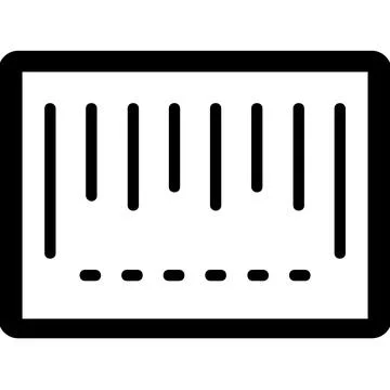 Barcode black filled line icon, Black Friday glyph style store or market sh.. Illustration