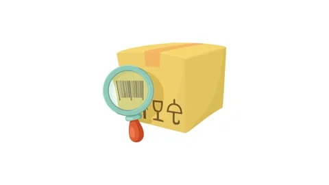 Barcode box icon animation Stock Footage 168924476