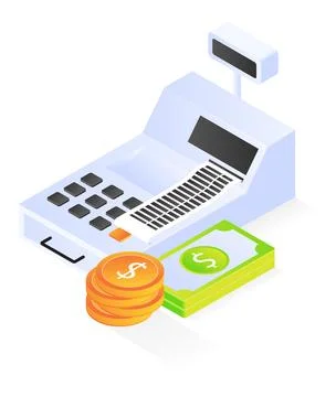 Barcode cash register Stock Illustration