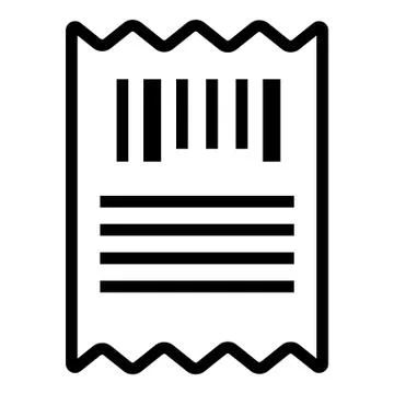 Barcode check icon, outline style Stock-Illustration