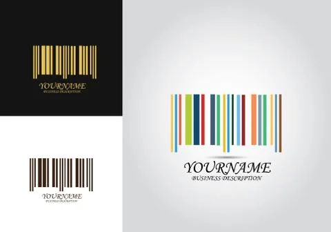 Barcode Colored Logo Stock-Illustration