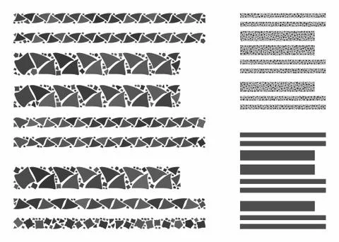 Barcode Composition Icon of Rough Parts Illustrazione stock