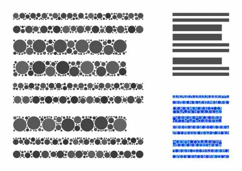 Barcode Composition Icon of Round Dots Stock Illustration