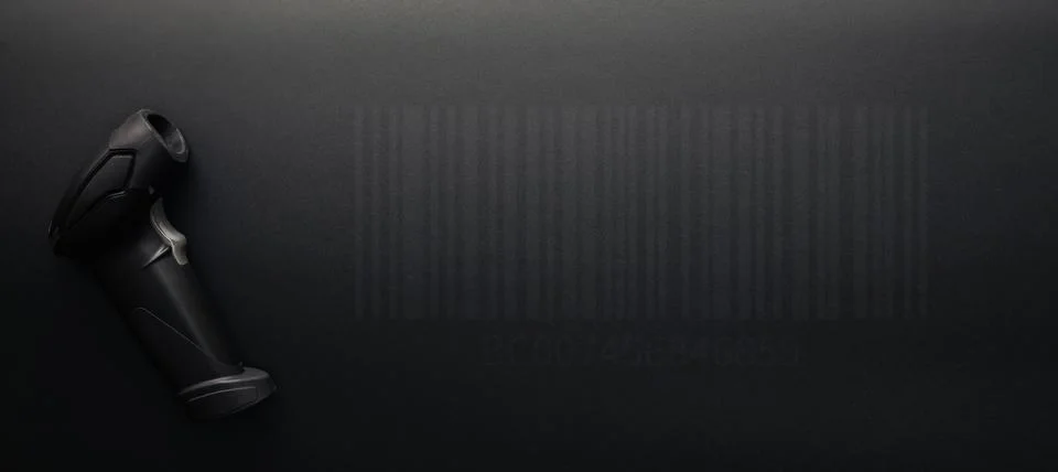 Barcode concept. Retail label barcode scan. Reader laser scanner for warehous Stock Photos