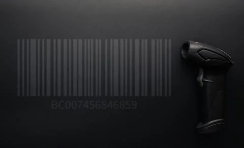 Barcode concept. Retail label barcode scan. Reader laser scanner for warehous Stock-Fotos