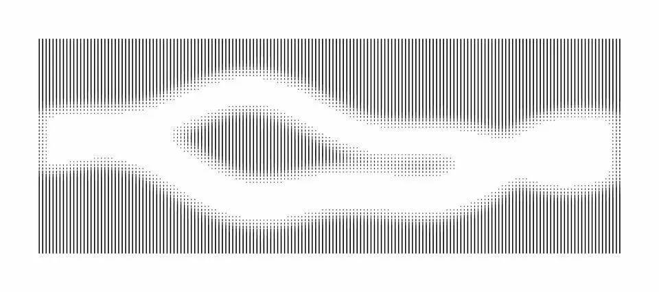 Barcode data stripe pattern. Abstract black vertical lines. Halftone visual.. Stockillustratie