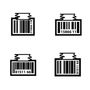 Barcode Design tag icon Illustrazione stock