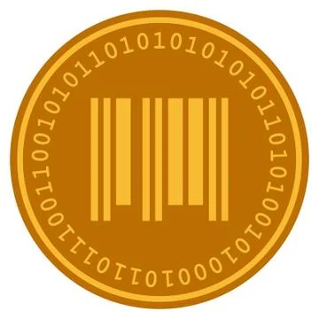 Barcode Digital Coin Stock-Illustration