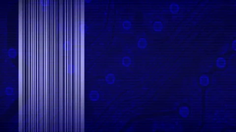 Barcode digital data code blue Stock Footage 89990439