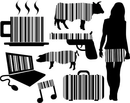 Barcode elements 库存插图