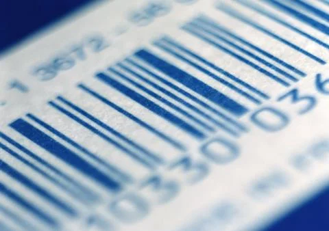 Barcode, extreme close-up Stock-Fotos