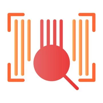 Barcode flat icon. Barcode with lens color icons in trendy flat style. Code Stock-Illustration