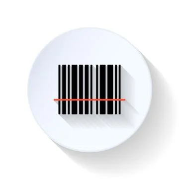 Barcode flat icon Illustrazione stock