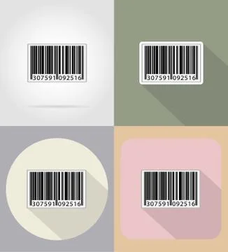 Barcode flat icons vector illustration Stock-Illustration