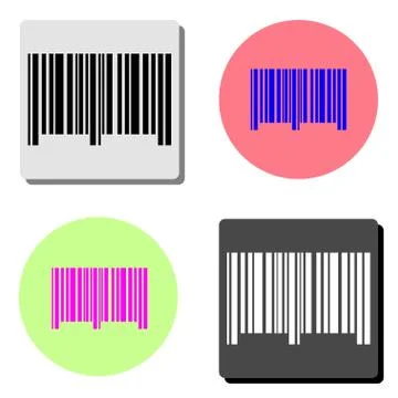 Barcode. flat vector icon Illustrazione stock