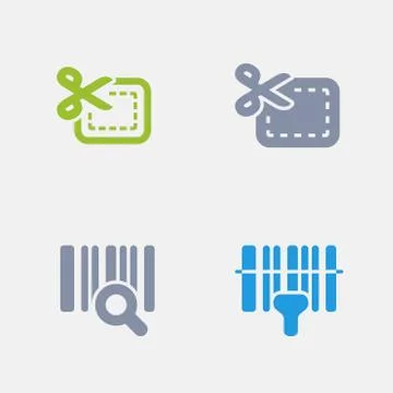 Barcode &amp; Giftcard - Granite Icons Illustrazione stock