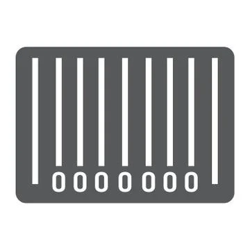 Barcode glyph icon, e commerce and marketing Stock-Illustration