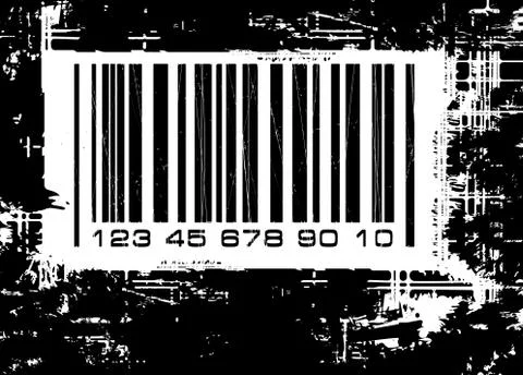 Barcode with grunge background Stock-Illustration