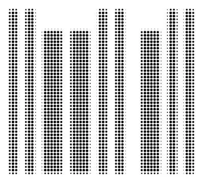 Barcode Halftone Icon Illustrazione stock