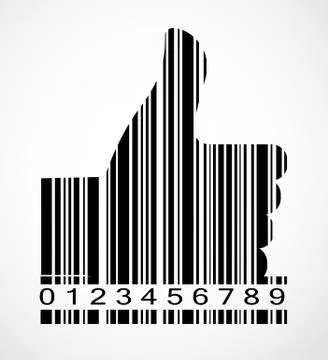 Barcode Hand Symbol  Image Vector Illustration Stock Illustration